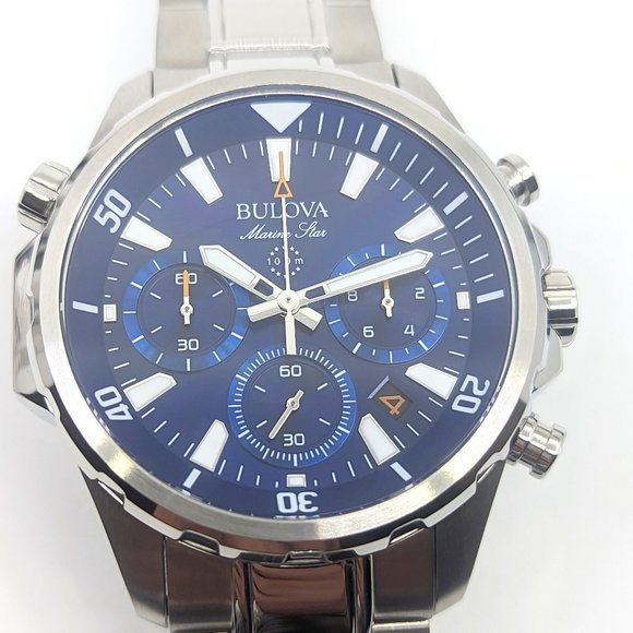 # 601 Bulova Men's Marine Blue Dial Watch - 96B256